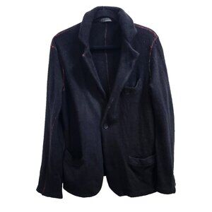 Avant Toi Black Wool Cashmere Blazer Red Stitching Italy Avant Toi Designer Jack